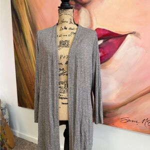 J. Jill Gray Long Sleeve Top Cardigan